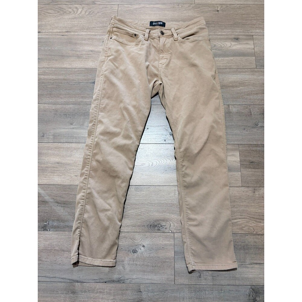 Du/er Duer Jeans Mens Size 32x30 N2X Relaxed Taper No Sweat Pants Brown Stretch